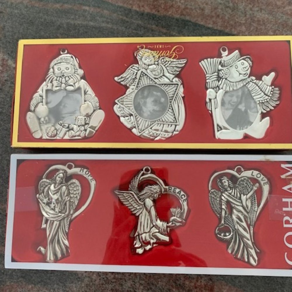 Two Gorham Christmas Ornaments Sets